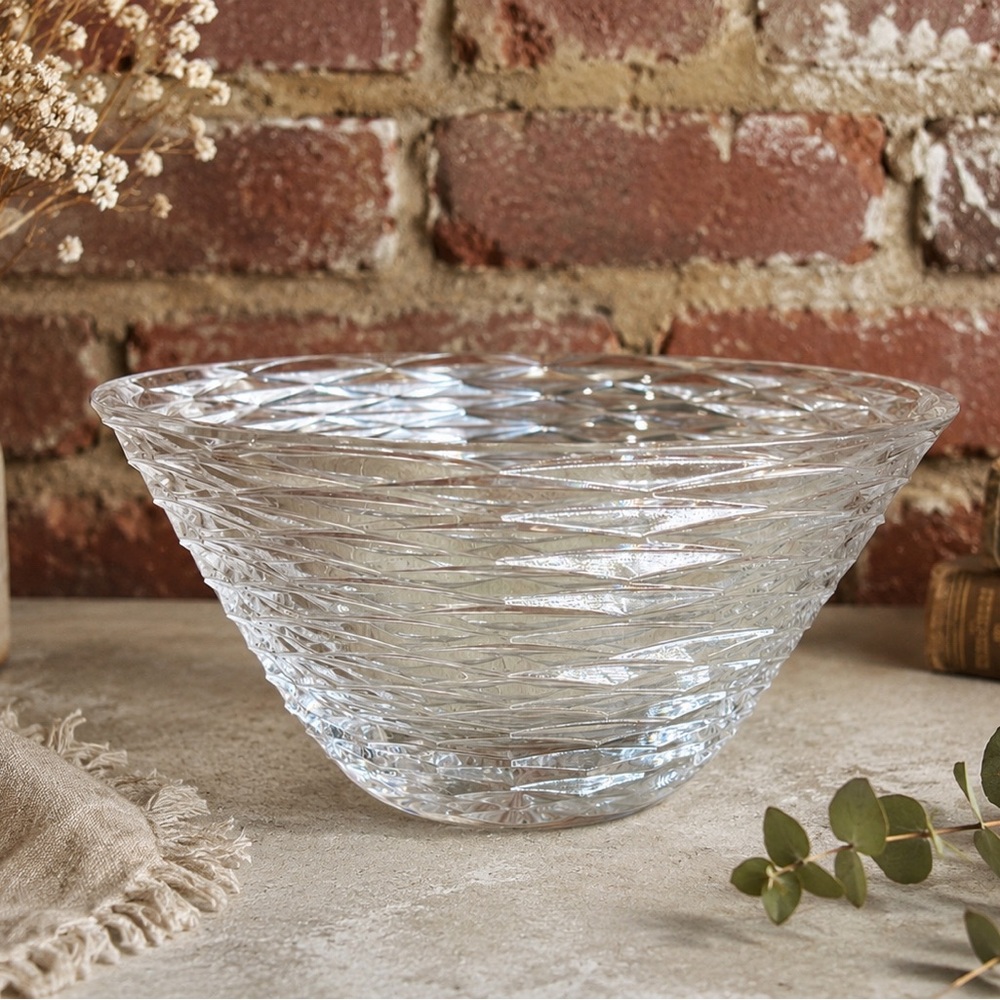 HERITAGE IRISH CRYSTAL 7" CRICKLEWOOD TRUMPET BOWL